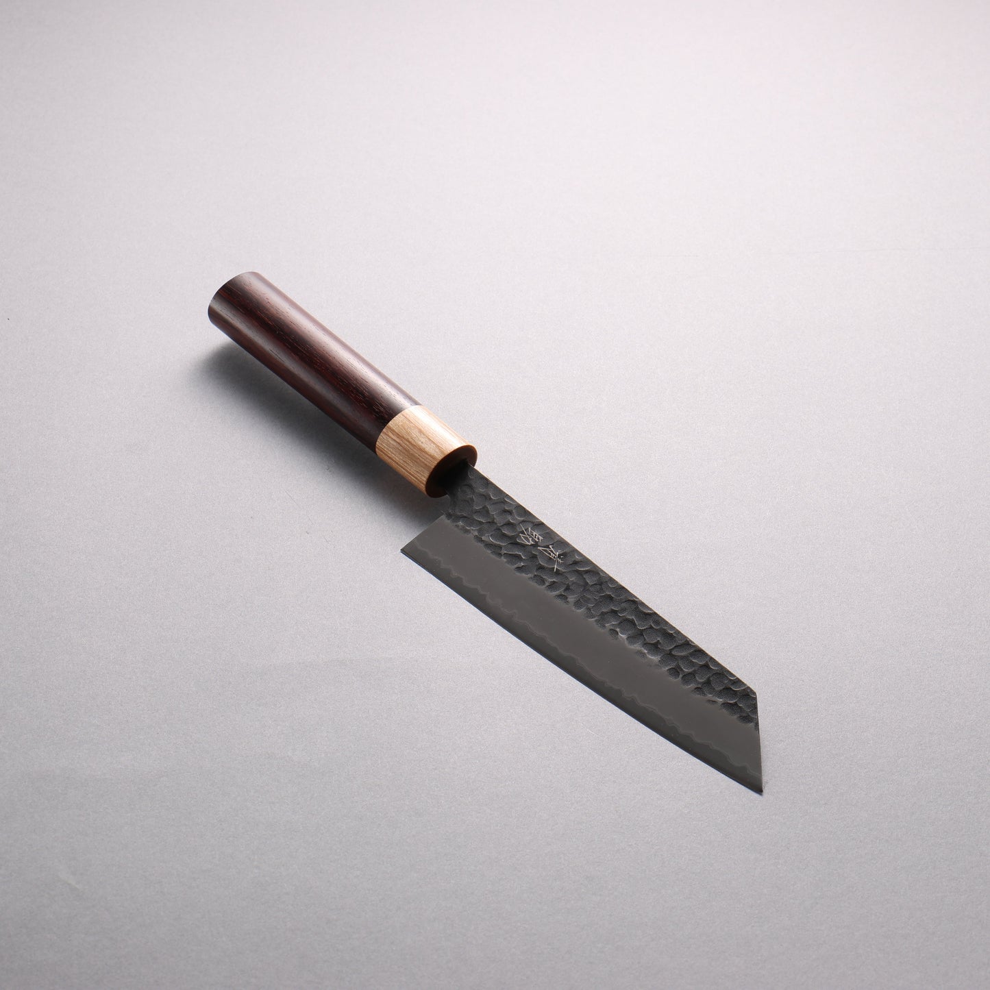 清助 青スーパー鋼 鎚目 文化包丁 170mm 紫檀 (口輪:白合板)柄 - 清助刃物
