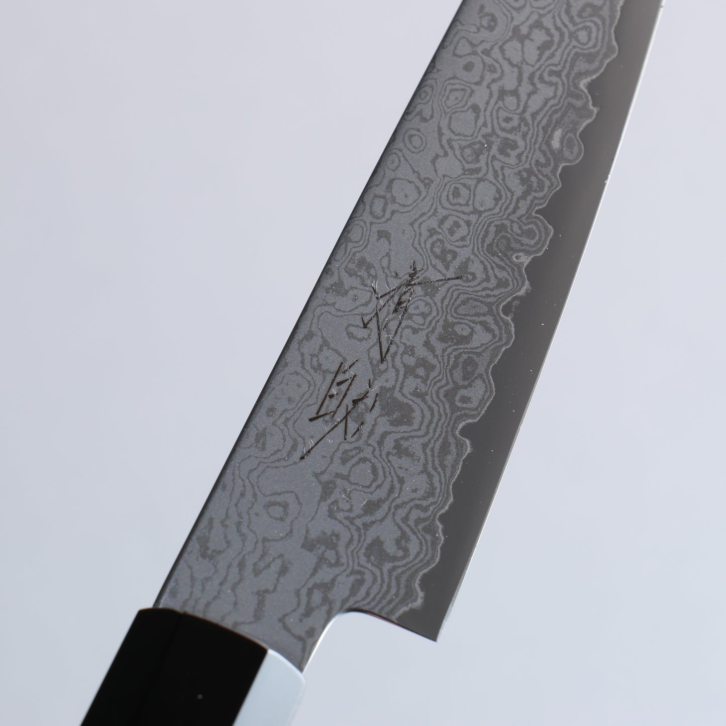 清助 V金10号 ダマスカス ペティーナイフ 120mm チーク (口輪:黒水牛)柄 - 清助刃物