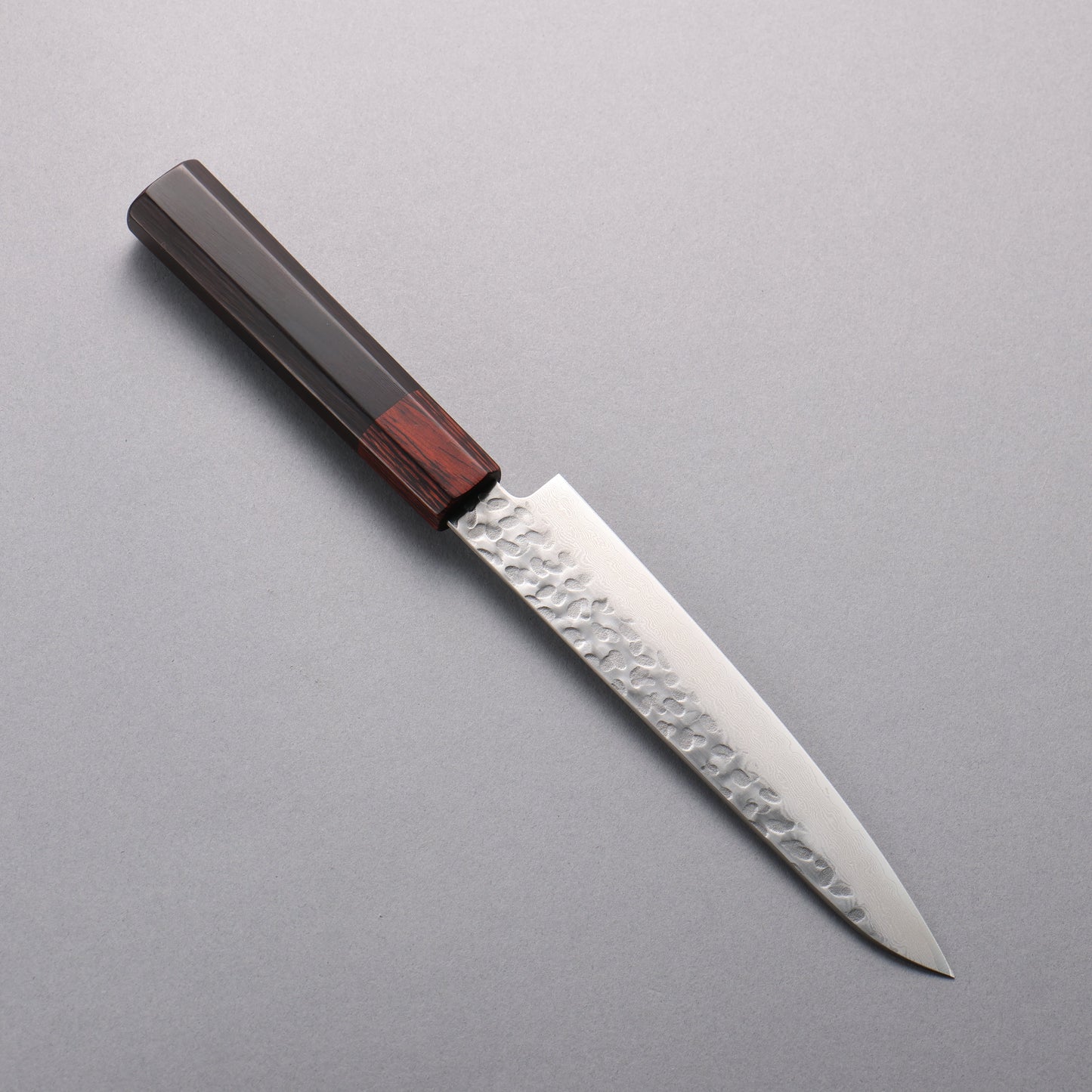 清助 V金10号 33層ダマスカス 鎚目 ペティーナイフ 150mm 黒合板柄 - 清助刃物