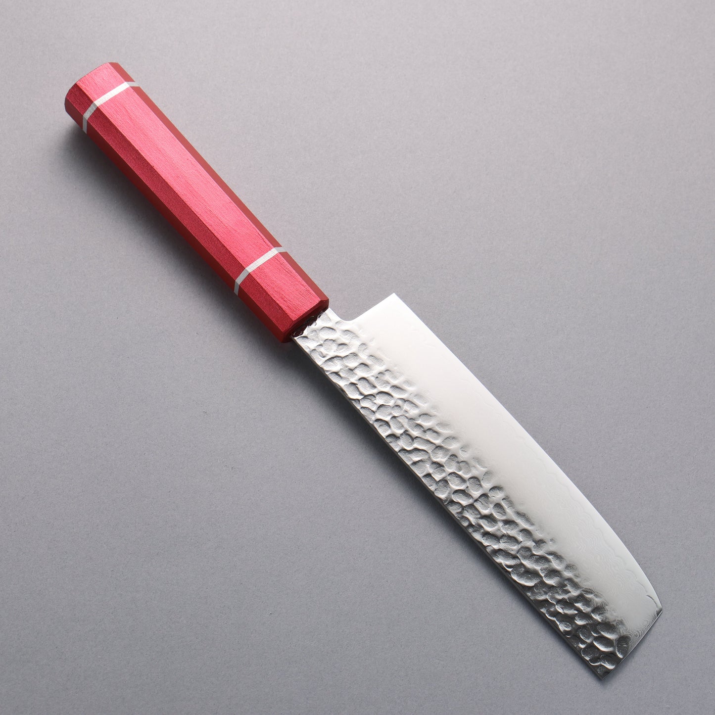 堺 孝行 V金10号 33層ダマスカス 菜切包丁 160mm 樫の木漆塗り(皇赤)柄 - 清助刃物
