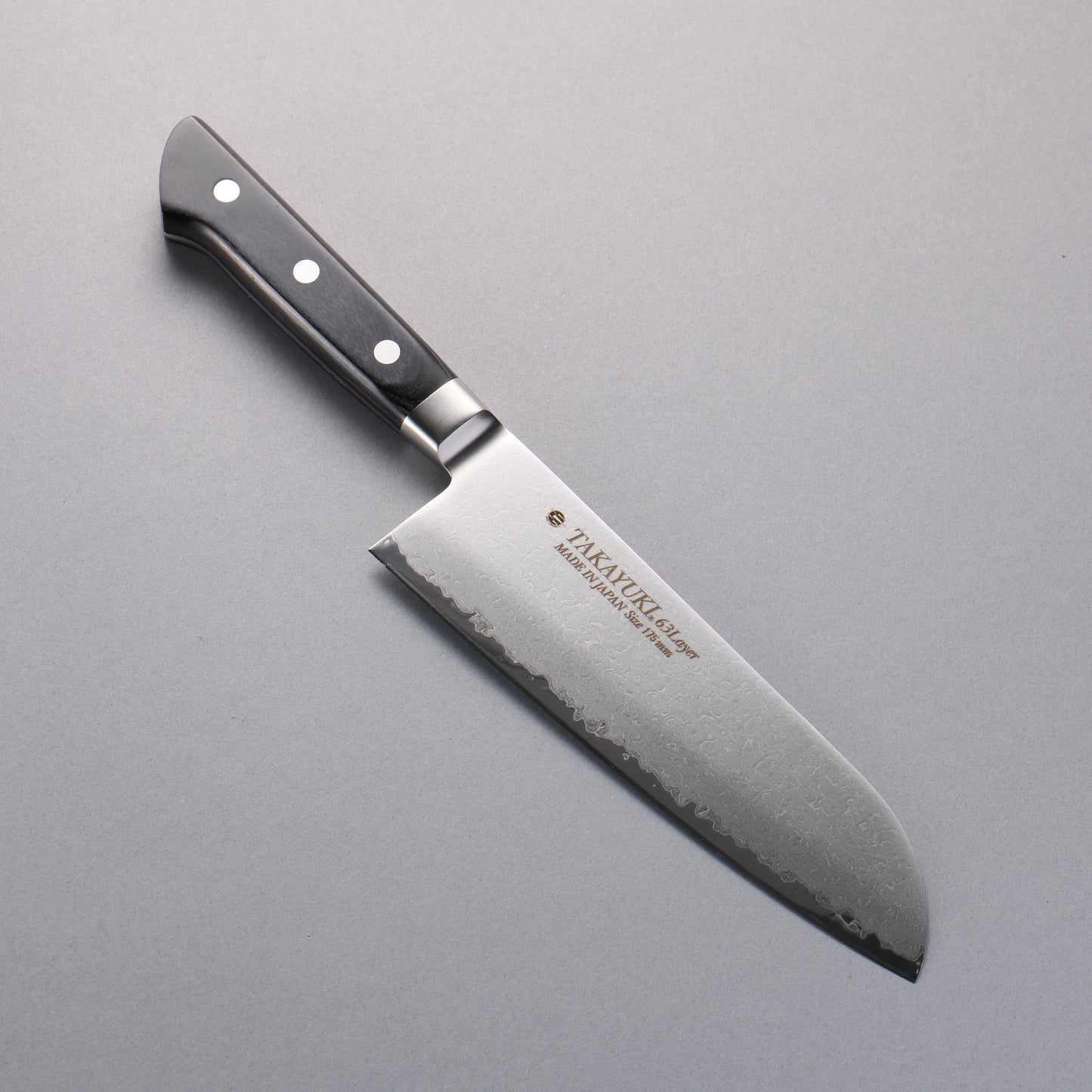 堺 孝行 モリブデン鋼(MOL) 63層ダマスカス 三徳包丁 180mm - 清助刃物