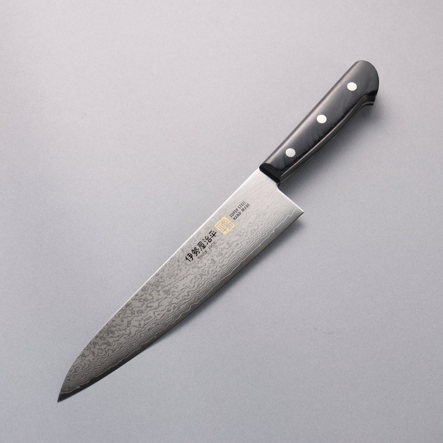 伊勢屋 V金10号 ダマスカス 牛刀包丁 210mm - 清助刃物