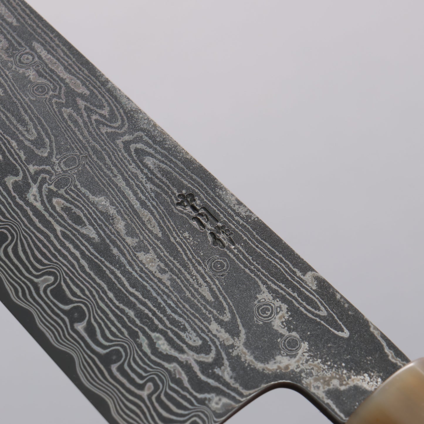清助 SPG STRIX 黒ダマスカス 牛刀包丁 240mm 黒檀 (メープルリング 水牛口輪)柄 - 清助刃物
