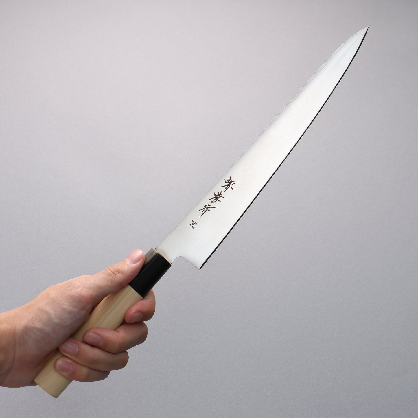 堺 孝行 INOX スチール 筋引包丁 240mm 朴柄 - 清助刃物