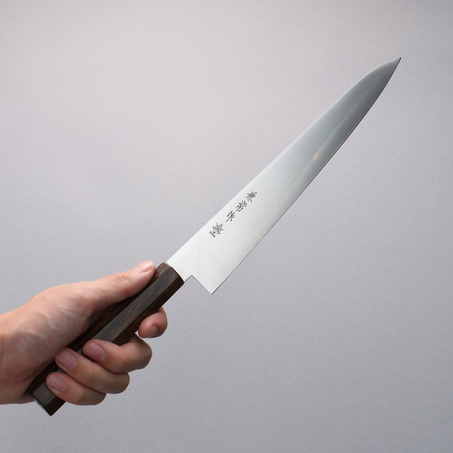 兼常 一途 V金10号 筋引包丁 240mm 茶合板柄 - 清助刃物