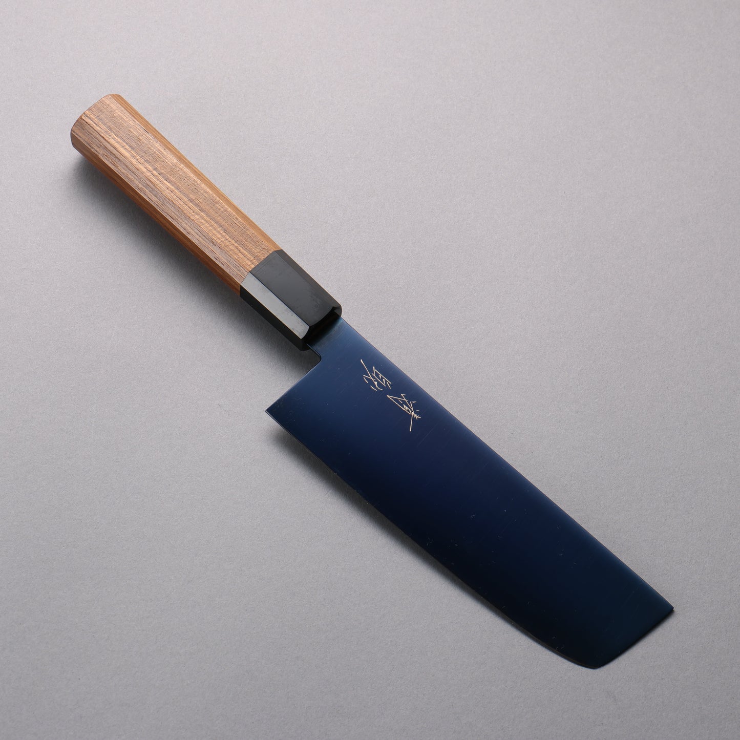 清助 SK-85鋼 イオンプレーティング 菜切包丁 160mm チーク (口輪:黒プラスチック)柄 - 清助刃物