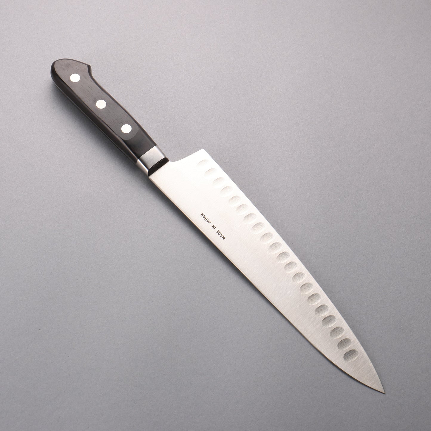 清助 スウェーデン鋼 牛刀サーモン 240mm 黒合板柄 - 清助刃物