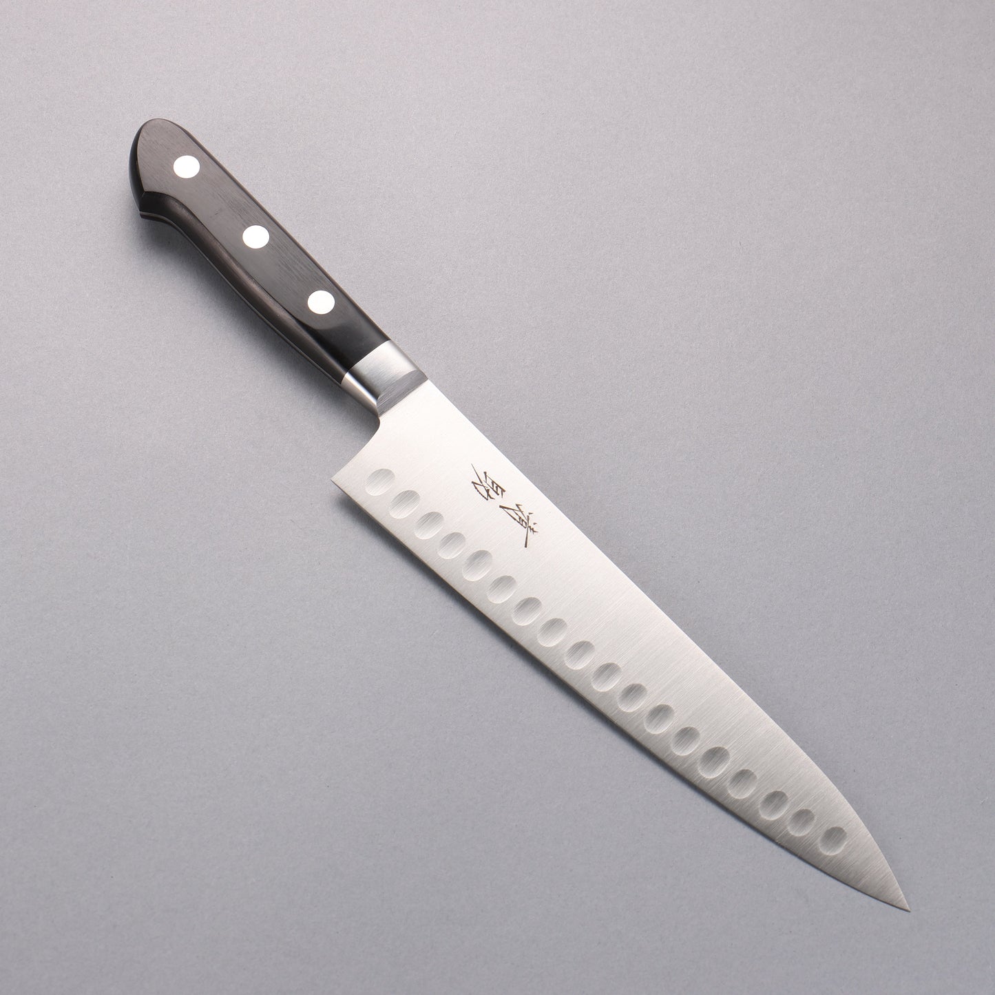 清助 スウェーデン鋼 牛刀サーモン 210mm 黒合板柄 - 清助刃物