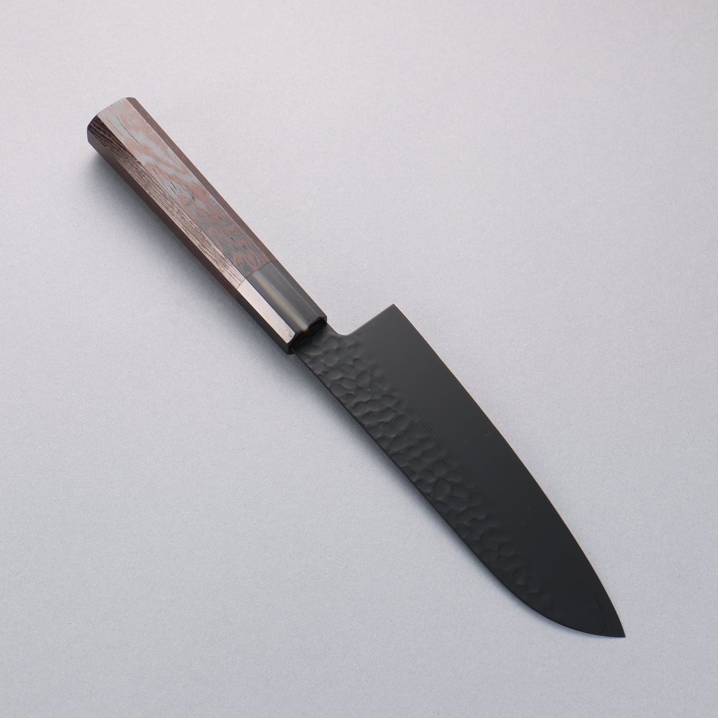 堺 孝行 黒影 V金10号 鎚目 テフロン加工 三徳包丁 170mm ウエンジ柄 - 清助刃物