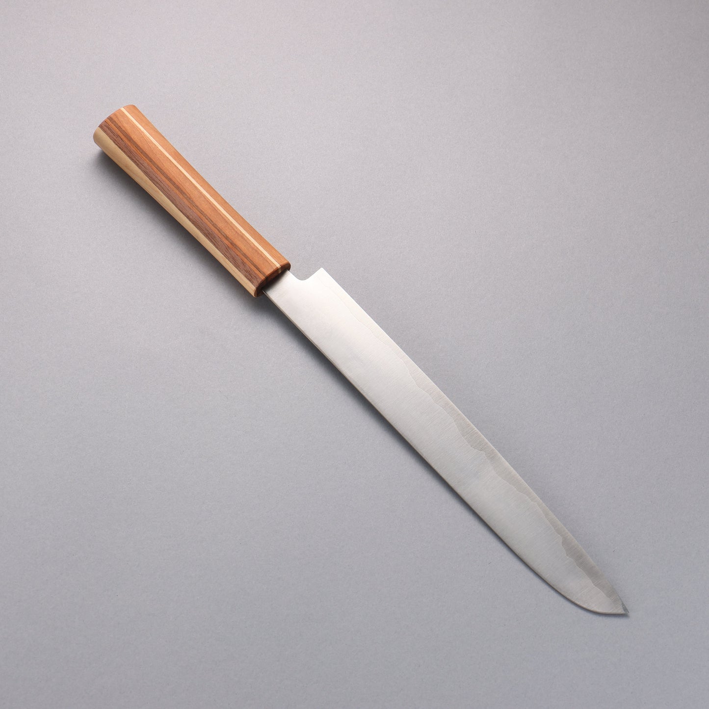 田中 誠貴 瞬(まじろ) 銀三鋼 パン切り包丁 240mm 楓桜ウォルナット柄 - 清助刃物