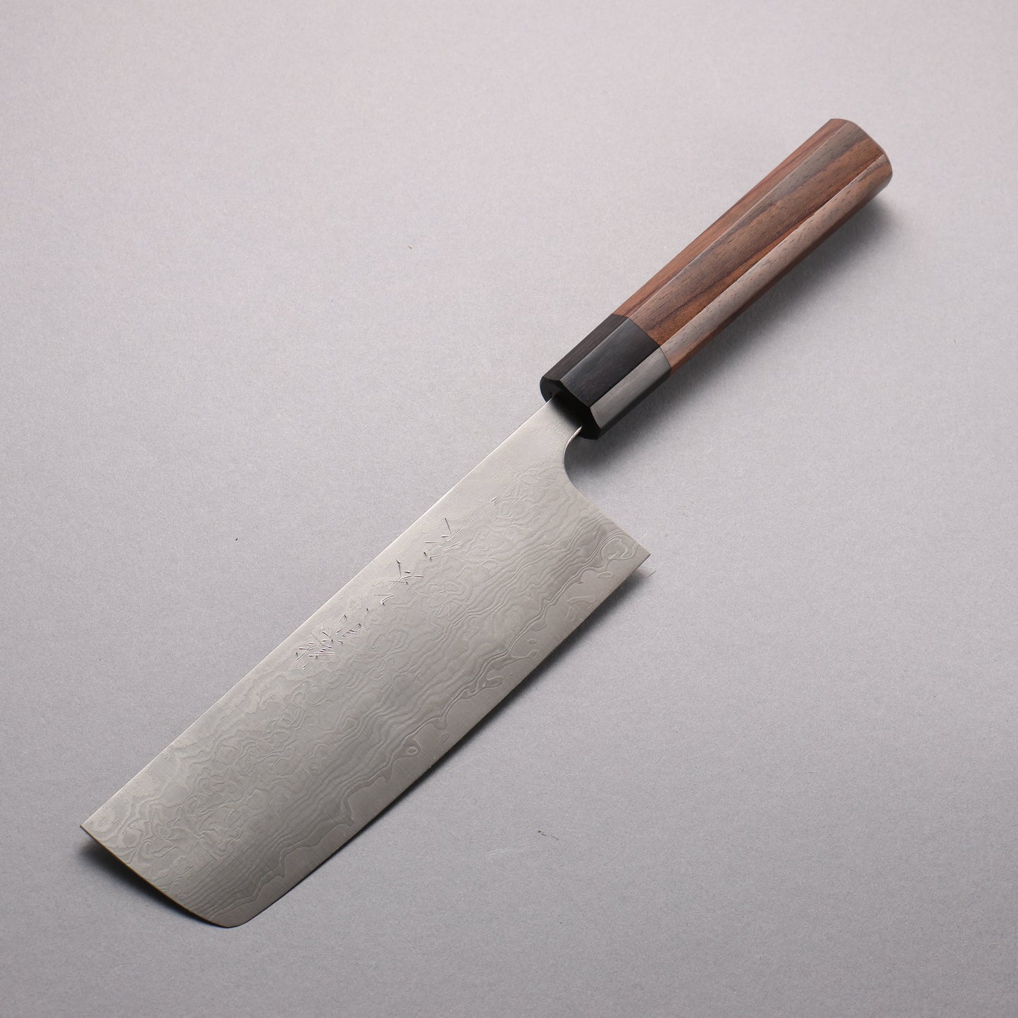 山本 直 SG2 ダマスカス 磨き仕上げ 菜切包丁 165mm 紫檀 (口輪:黒合板)柄 - 清助刃物