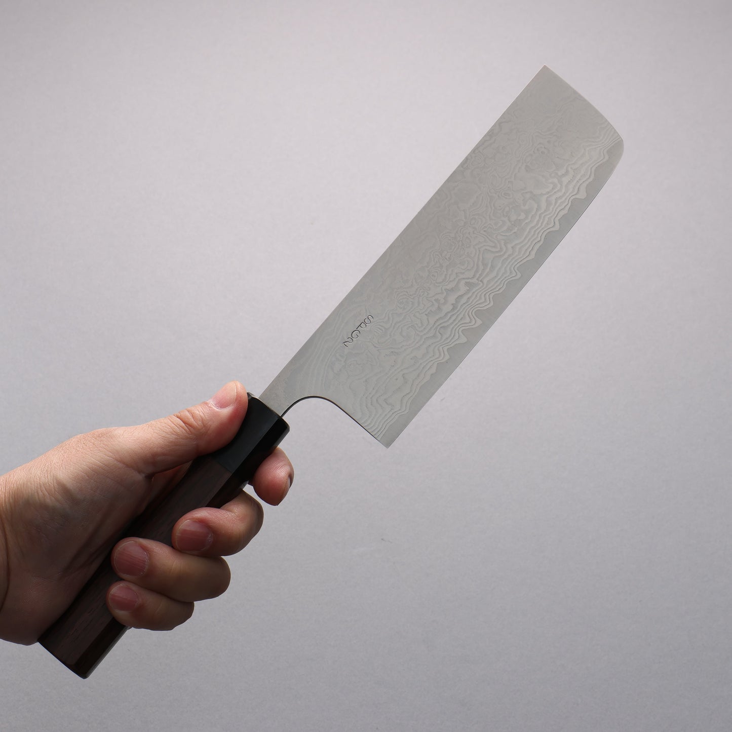 山本 直 SG2 ダマスカス 磨き仕上げ 菜切包丁 165mm 紫檀 (口輪:黒合板)柄 - 清助刃物
