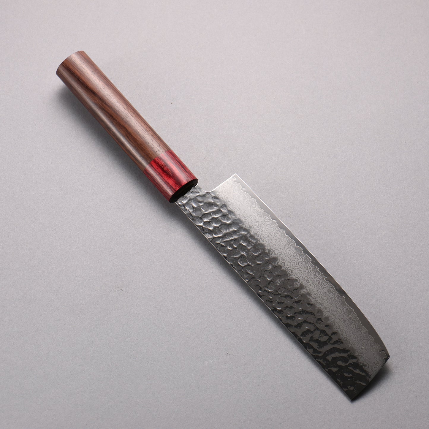 堺 孝行 VG10 33層 鎚目 ダマスカス 菜切包丁 160mm 紫檀 (口輪:赤合板)柄 - 清助刃物