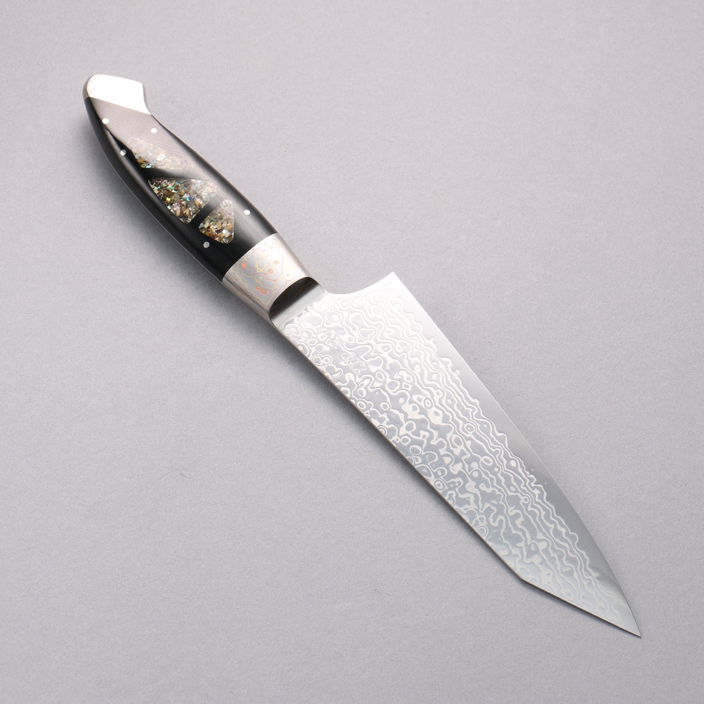 佳人 ZDP189 ダマスカス 磨き仕上げ 文化包丁 165mm アバロンインレイ柄 - 清助刃物