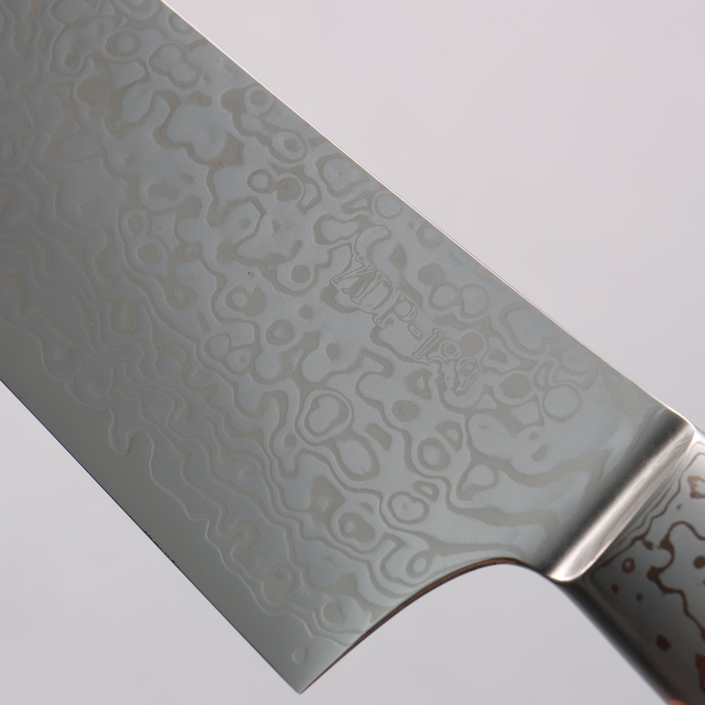 佳人 ZDP189 ダマスカス 磨き仕上げ 牛刀包丁 210mm コーリアン ターコイズインレイ柄 - 清助刃物