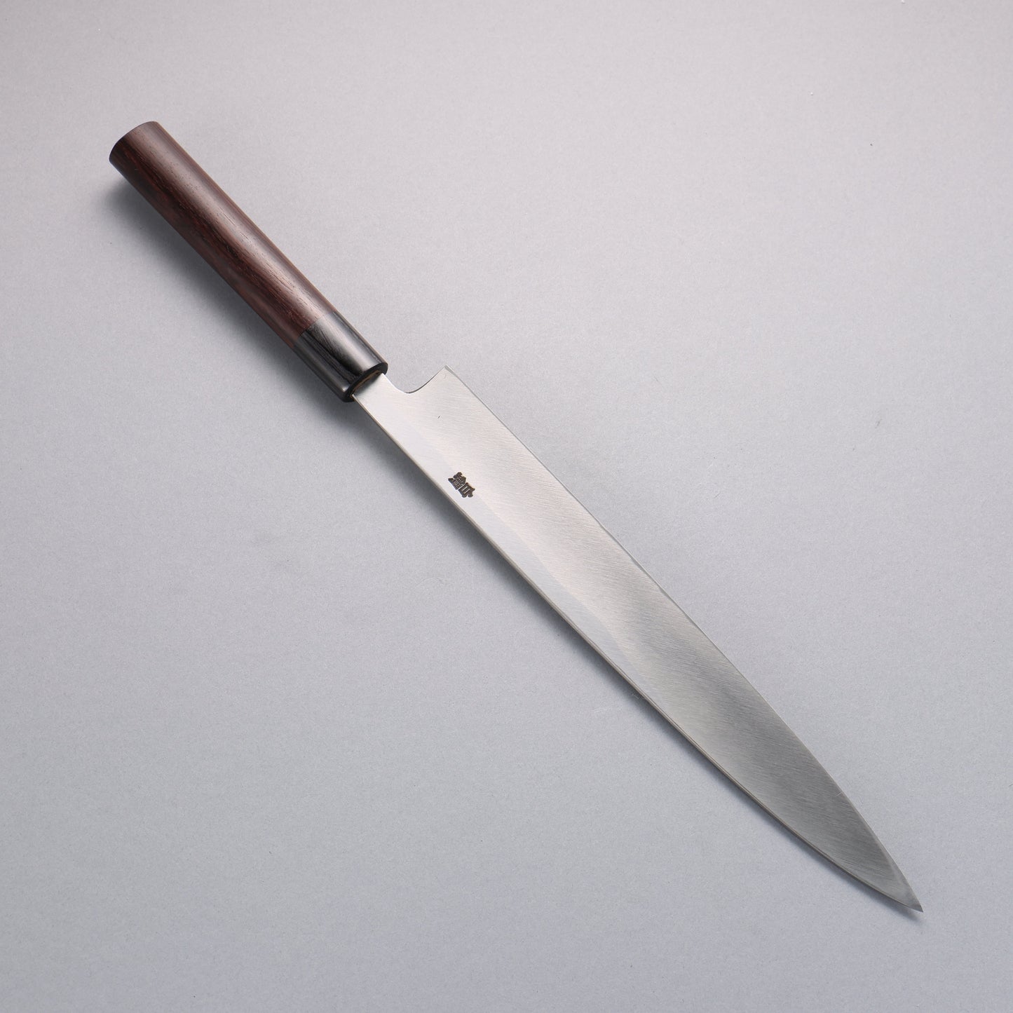 清助 白鋼 霞研 柳刃包丁 270mm 紫檀柄 - 清助刃物