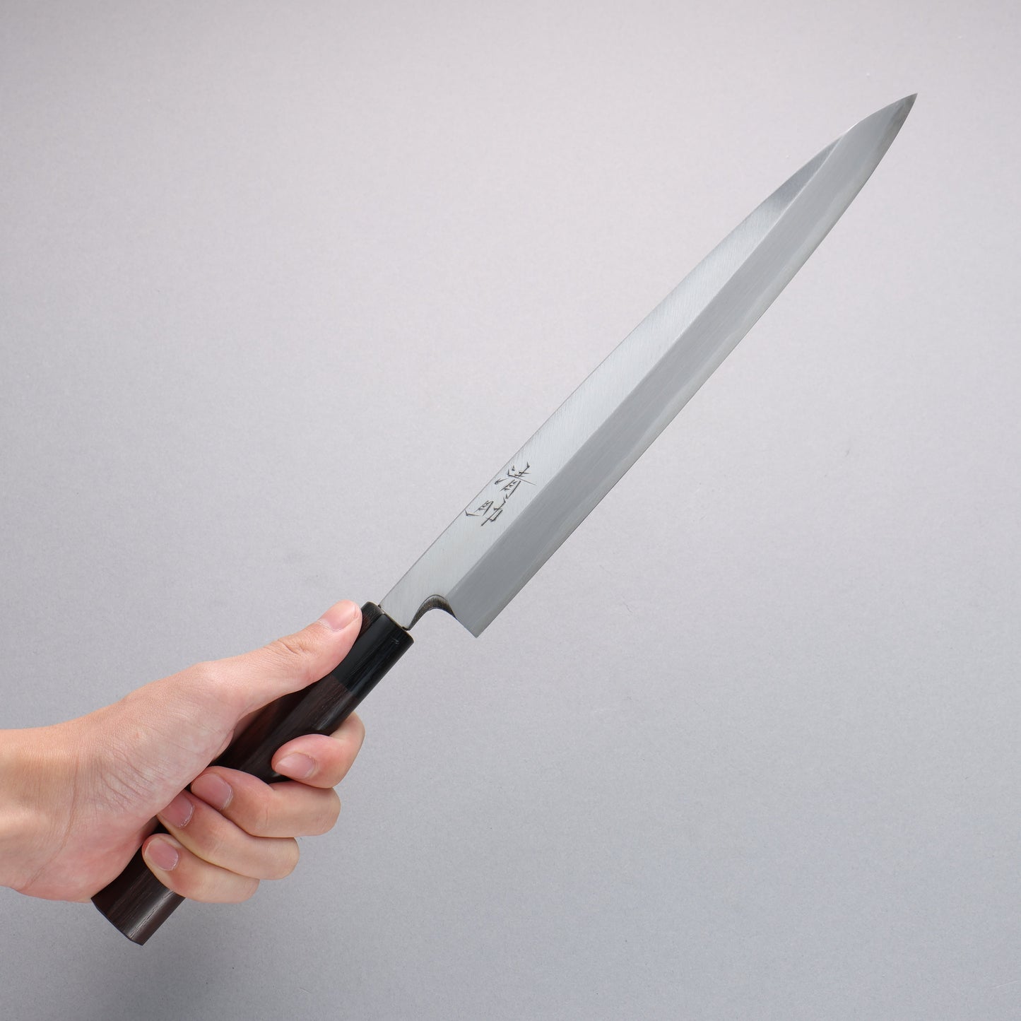 清助 白鋼 霞研 柳刃包丁 270mm 紫檀柄 - 清助刃物