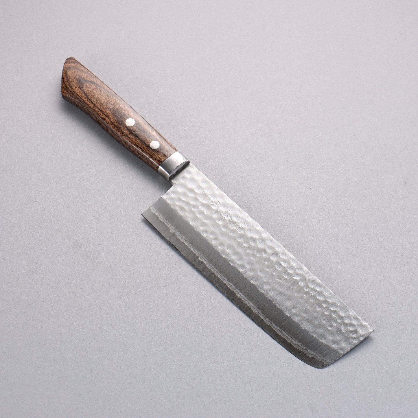 訓平 刻流(こくりゅう) V金10号 ダマスカス 菜切包丁 165mm 合板 (スコッチ色)柄 - 清助刃物