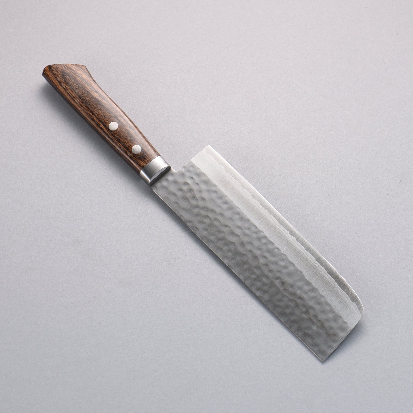 訓平 刻流(こくりゅう) V金10号 ダマスカス 菜切包丁 165mm 合板 (スコッチ色)柄 - 清助刃物