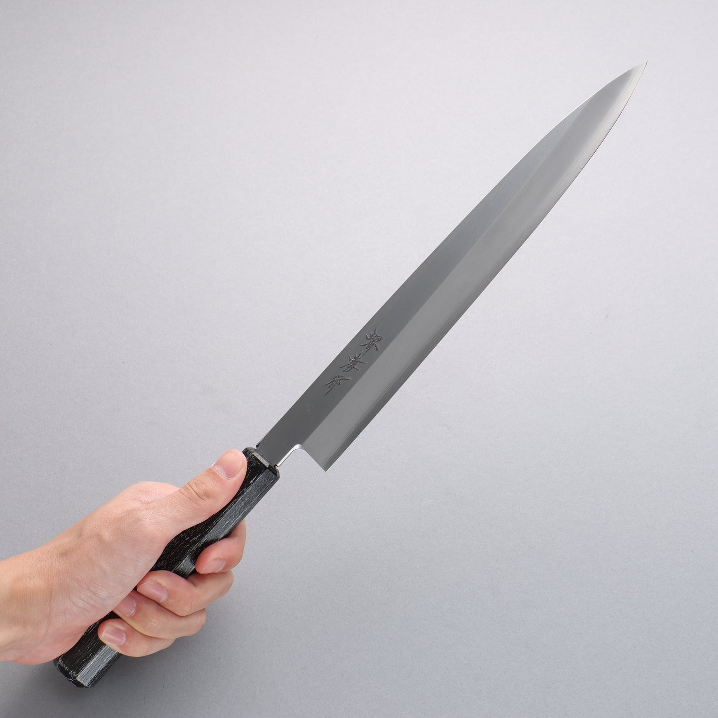 堺 孝行 なないろ INOX モリブデン鋼 柳刃包丁 270mm ABS樹脂(黒檀)柄 - 清助刃物
