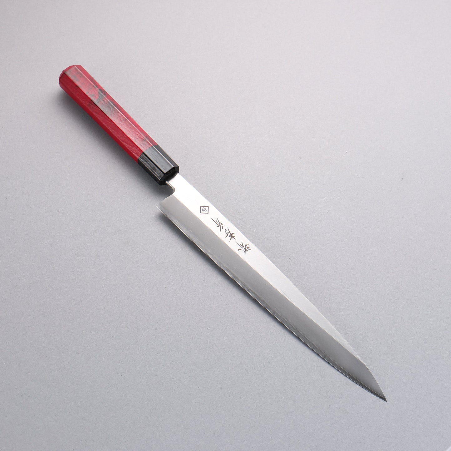 堺 孝行 INOX 柳刃包丁 ABS樹脂(赤べっ甲) 鞘付き - 清助刃物