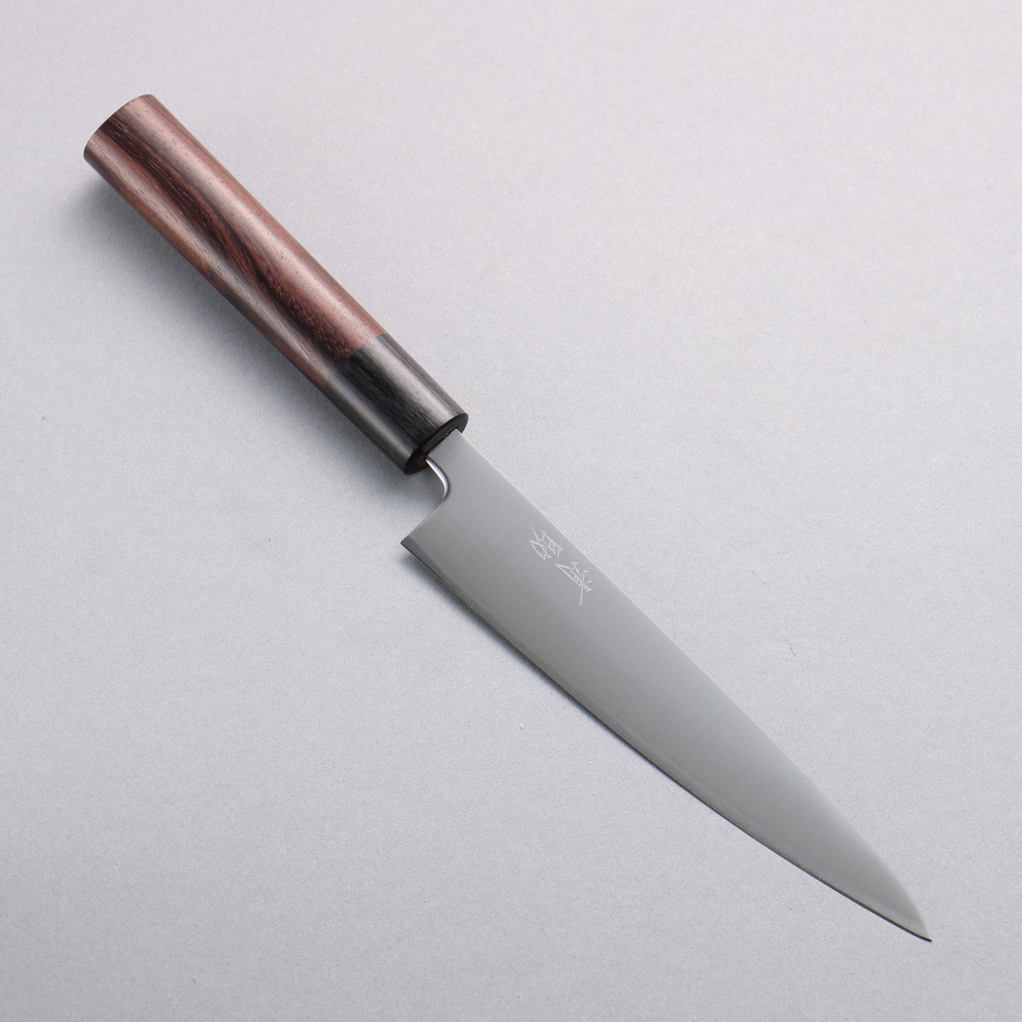 清助 青スーパー鋼 磨き仕上げ ペティーナイフ 150mm 紫檀 (口輪:黒合板)柄 - 清助刃物