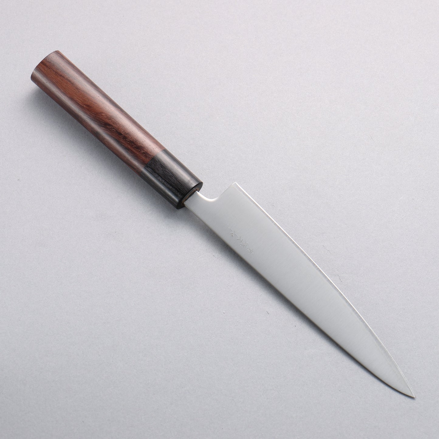 清助 青スーパー鋼 磨き仕上げ ペティーナイフ 150mm 紫檀 (口輪:黒合板)柄 - 清助刃物