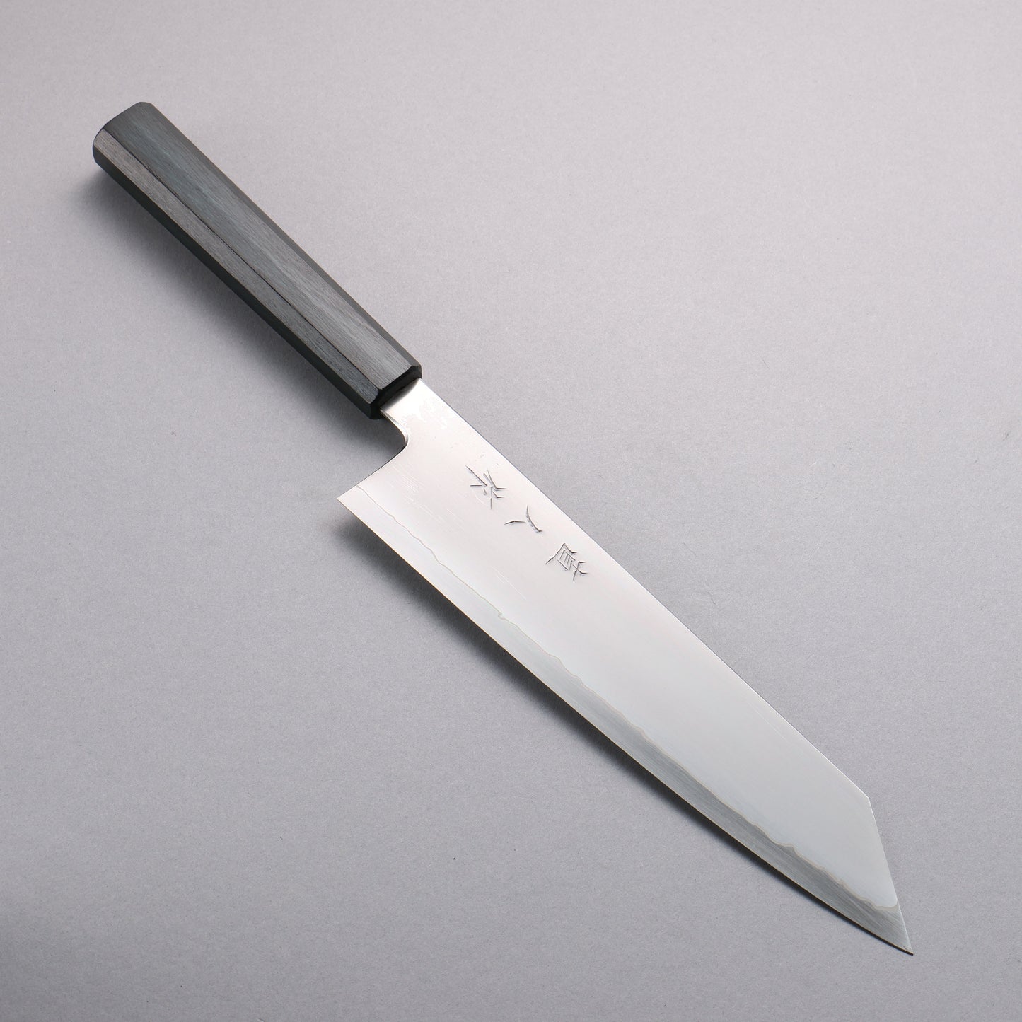 明神直人 SG2 霞研 切付牛刀包丁 240mm 樫 (藍染め)柄 - 清助刃物