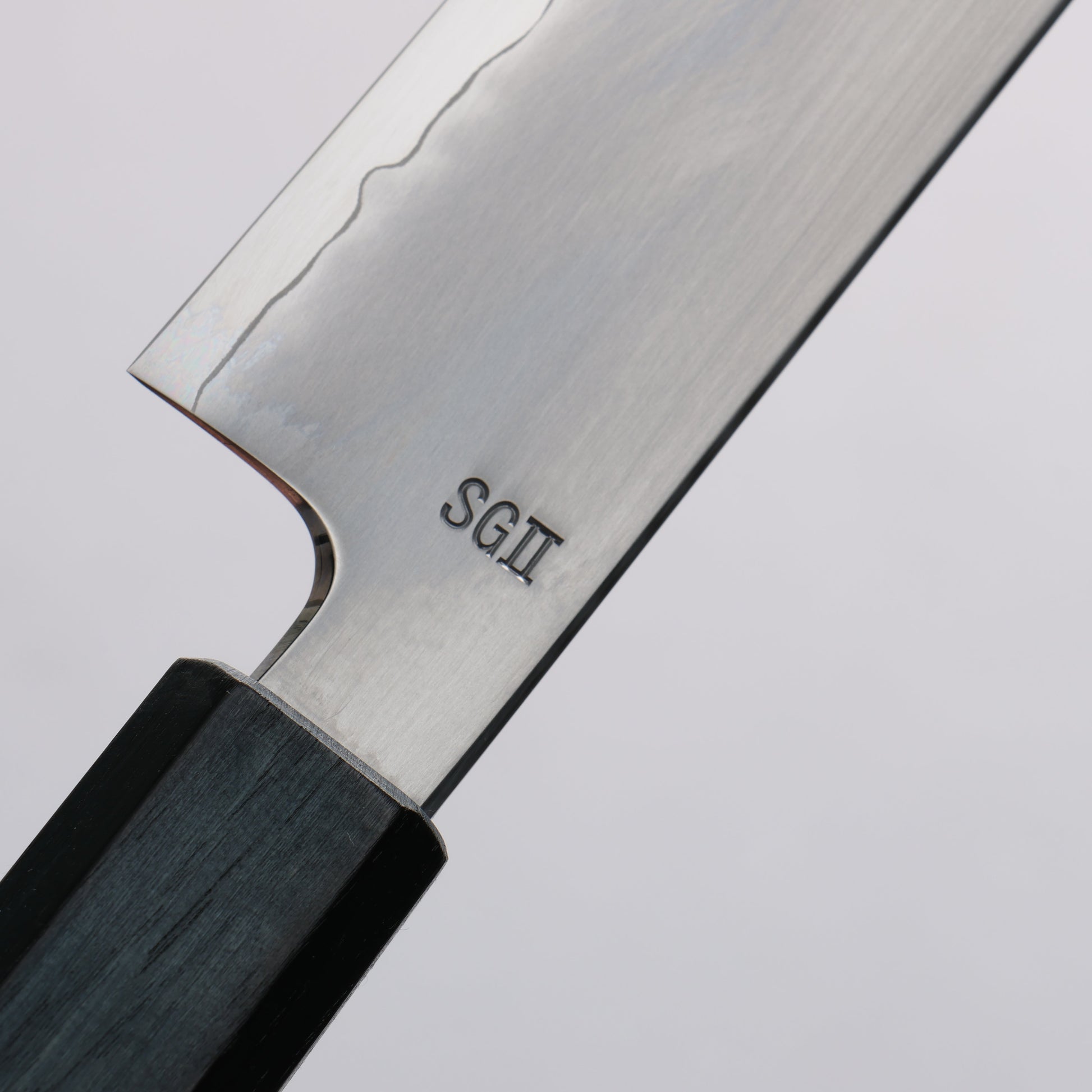 明神直人 SG2 霞研 筋引包丁 240mm 樫 (藍染め)柄 - 清助刃物