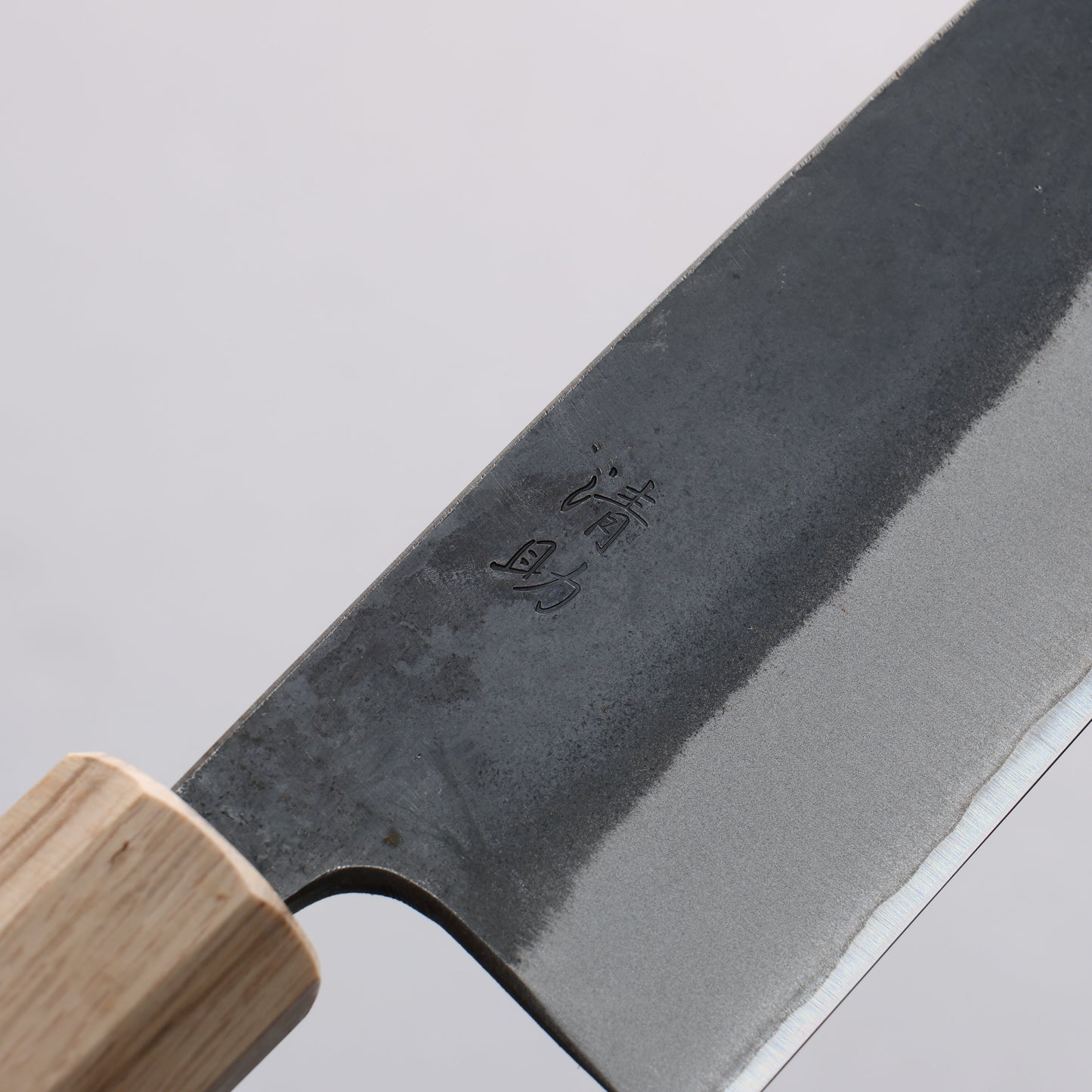 清助 青ニ鋼 黒仕上げ 三徳包丁 170mm パープルハート (口輪:樫)柄 - 清助刃物
