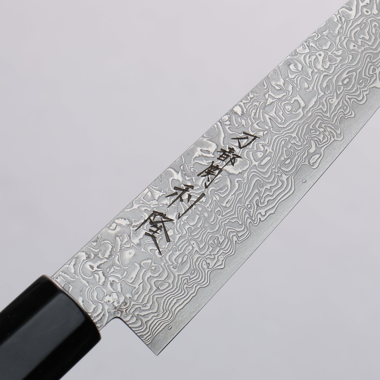 利隆 清助 V金10号 65層ダマスカス ペティーナイフ 135mm 黒檀 (メープルリング 水牛口輪)柄 - 清助刃物