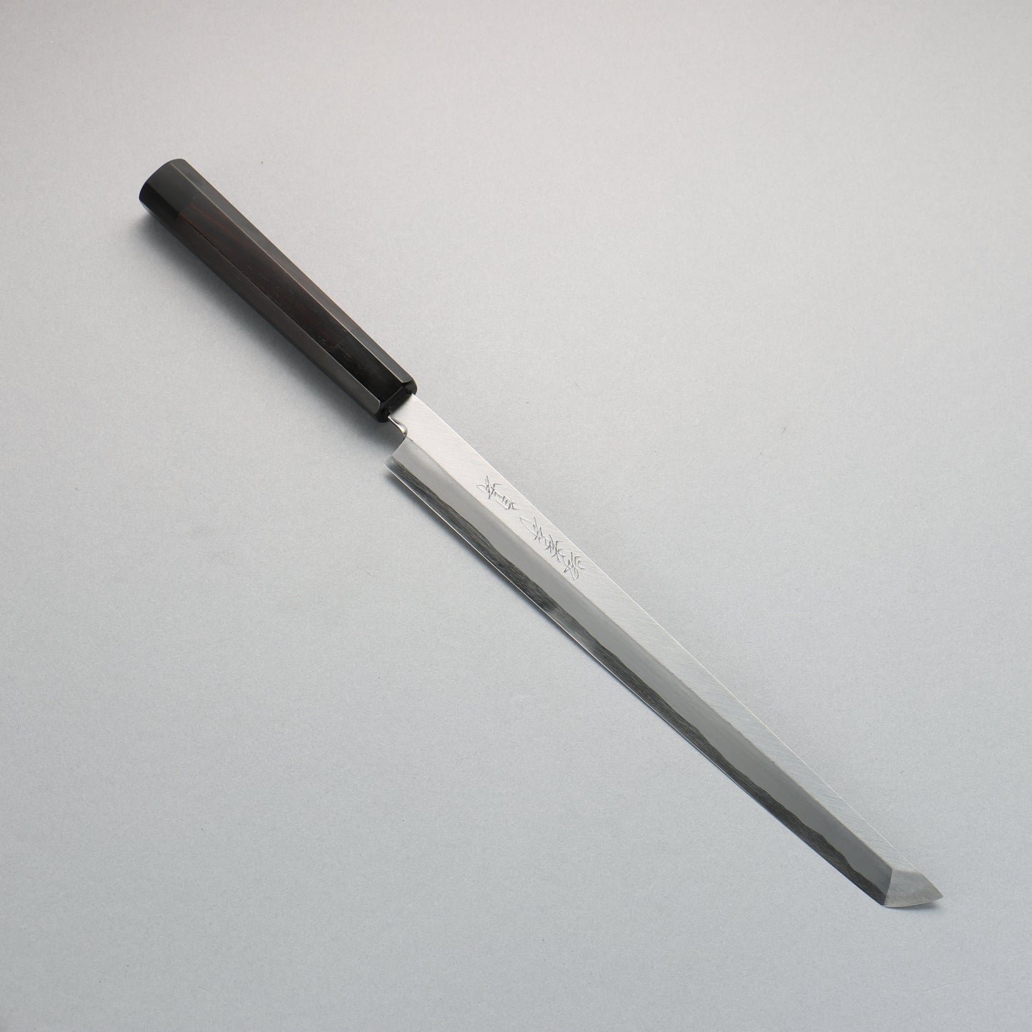 堺 孝行 白虎 白一鋼 先丸蛸引包丁 270mm 黒檀柄 鞘付き - 清助刃物