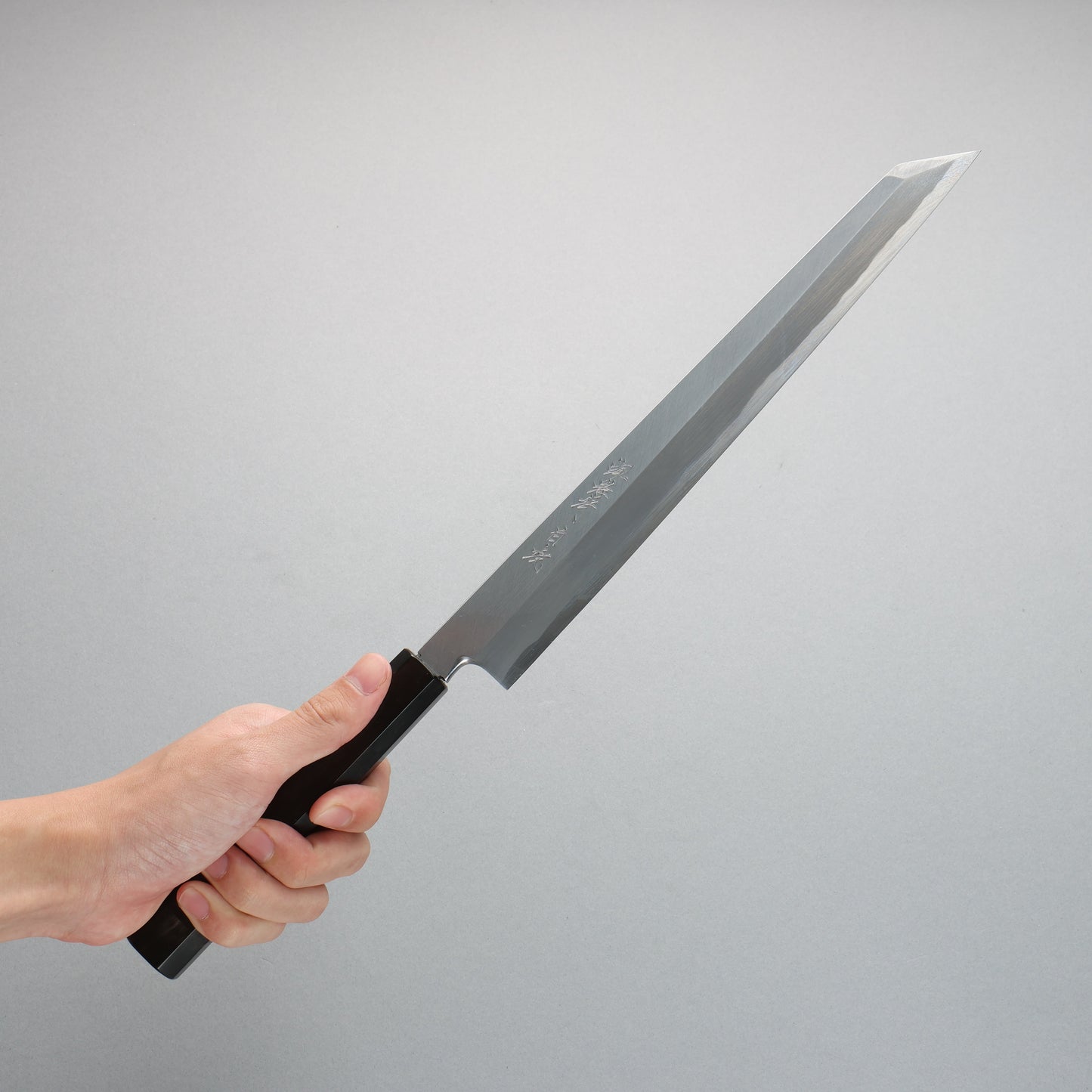 堺 孝行 白虎 白一鋼 切付柳刃包丁 270mm 黒檀柄 鞘付き - 清助刃物
