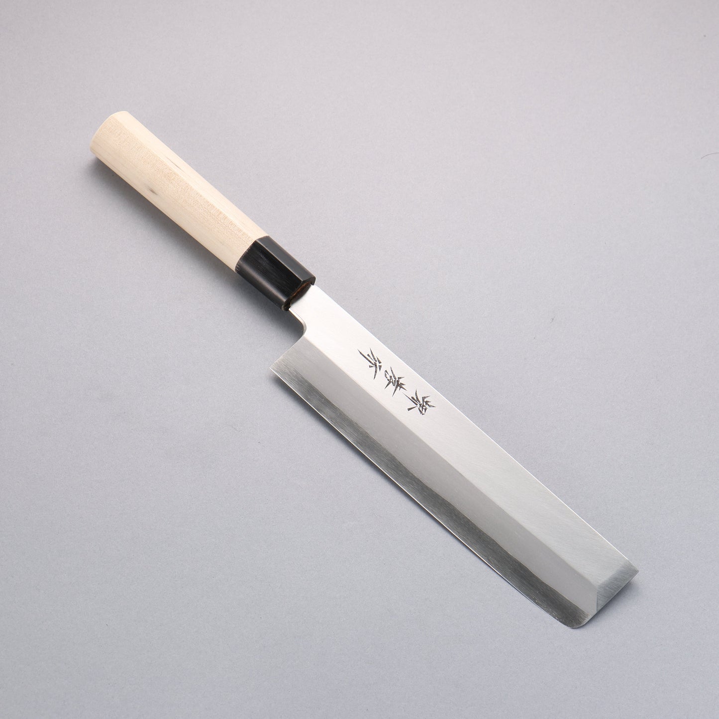 堺 孝行 INOX モリブデン鋼 薄刃包丁 210mm 朴柄 - 清助刃物