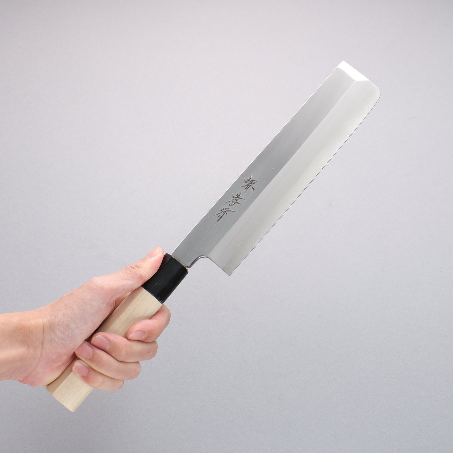 堺 孝行 INOX モリブデン鋼 薄刃包丁 210mm 朴柄 - 清助刃物