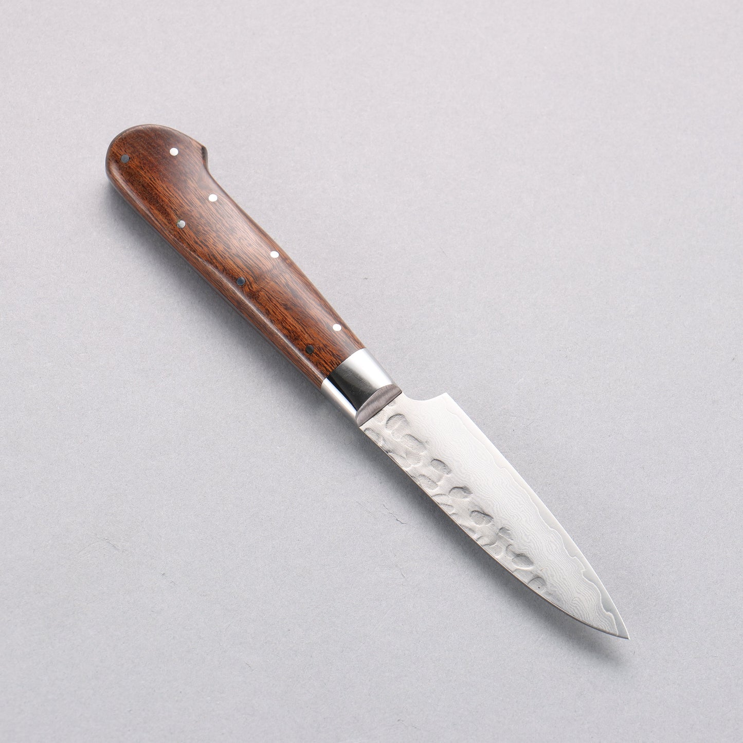 堺 孝行 VG10 33層 ダマスカス ペティーナイフ 80mm デザートアイアンウッド(杉原モデル)柄 - 清助刃物