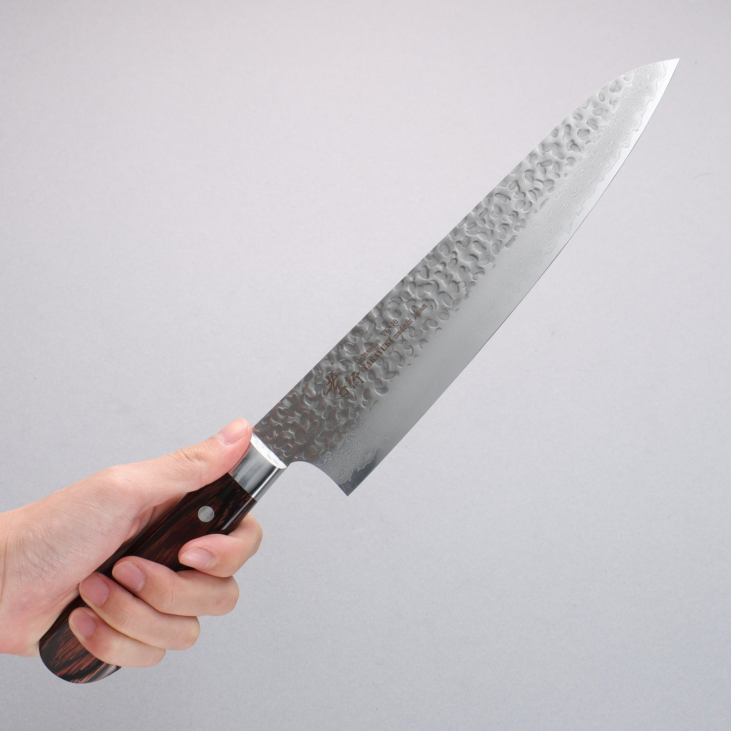 堺 孝行 VG10 33層 ダマスカス 牛刀包丁 240mm マホガニー柄 - 清助刃物