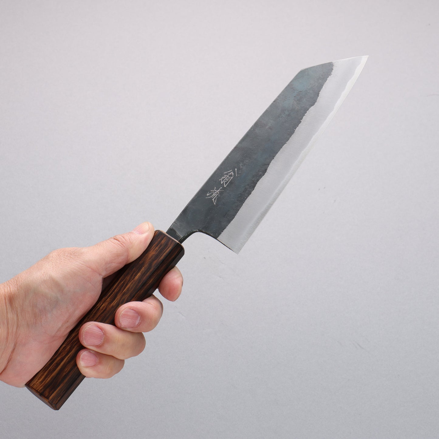 翁流 青ニ鋼 黒仕上げ 文化包丁 170mm 樫柄 - 清助刃物