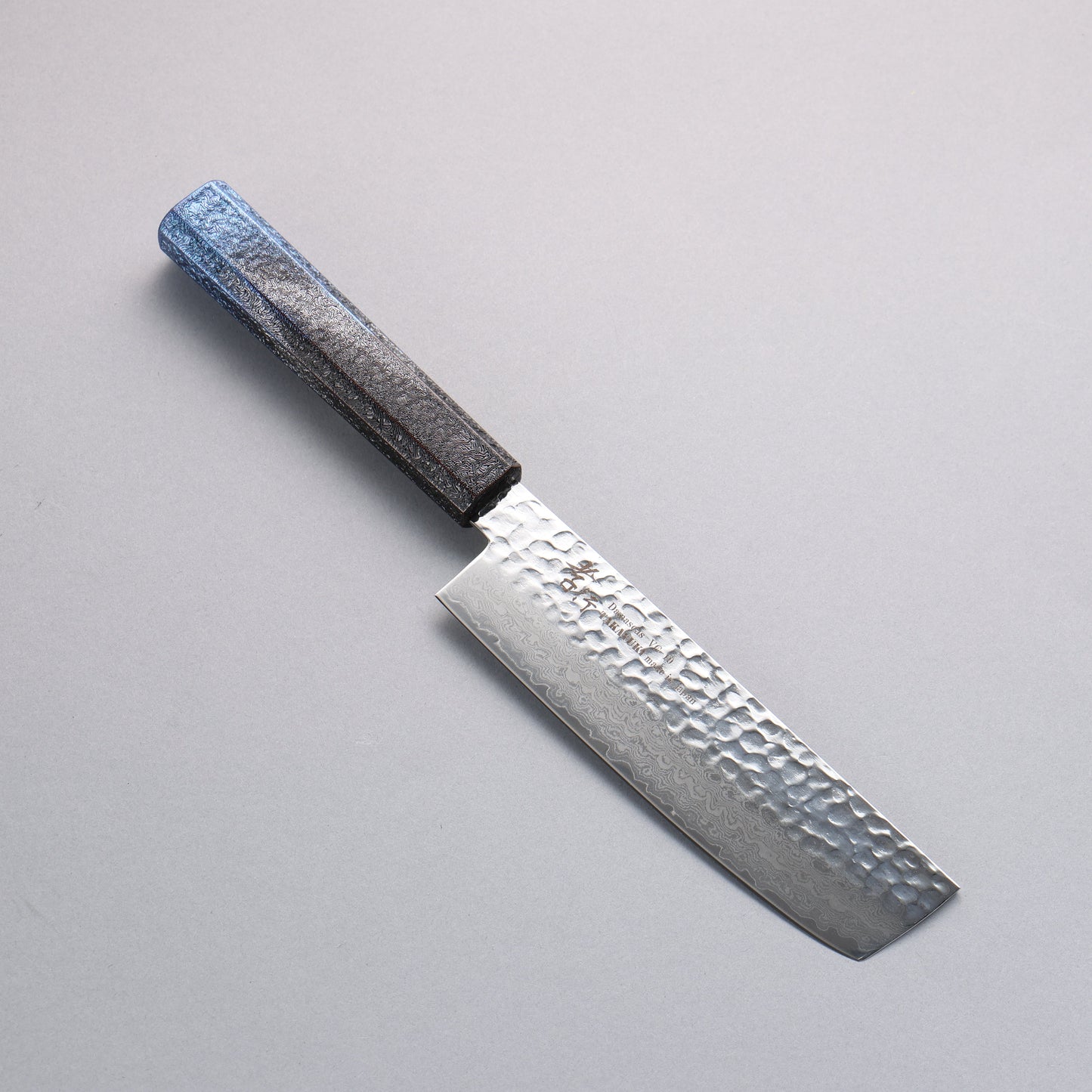 堺 孝行 琳凰 VG10 33層 ダマスカス 菜切包丁 和包丁 160mm 青漆塗り柄 - 清助刃物