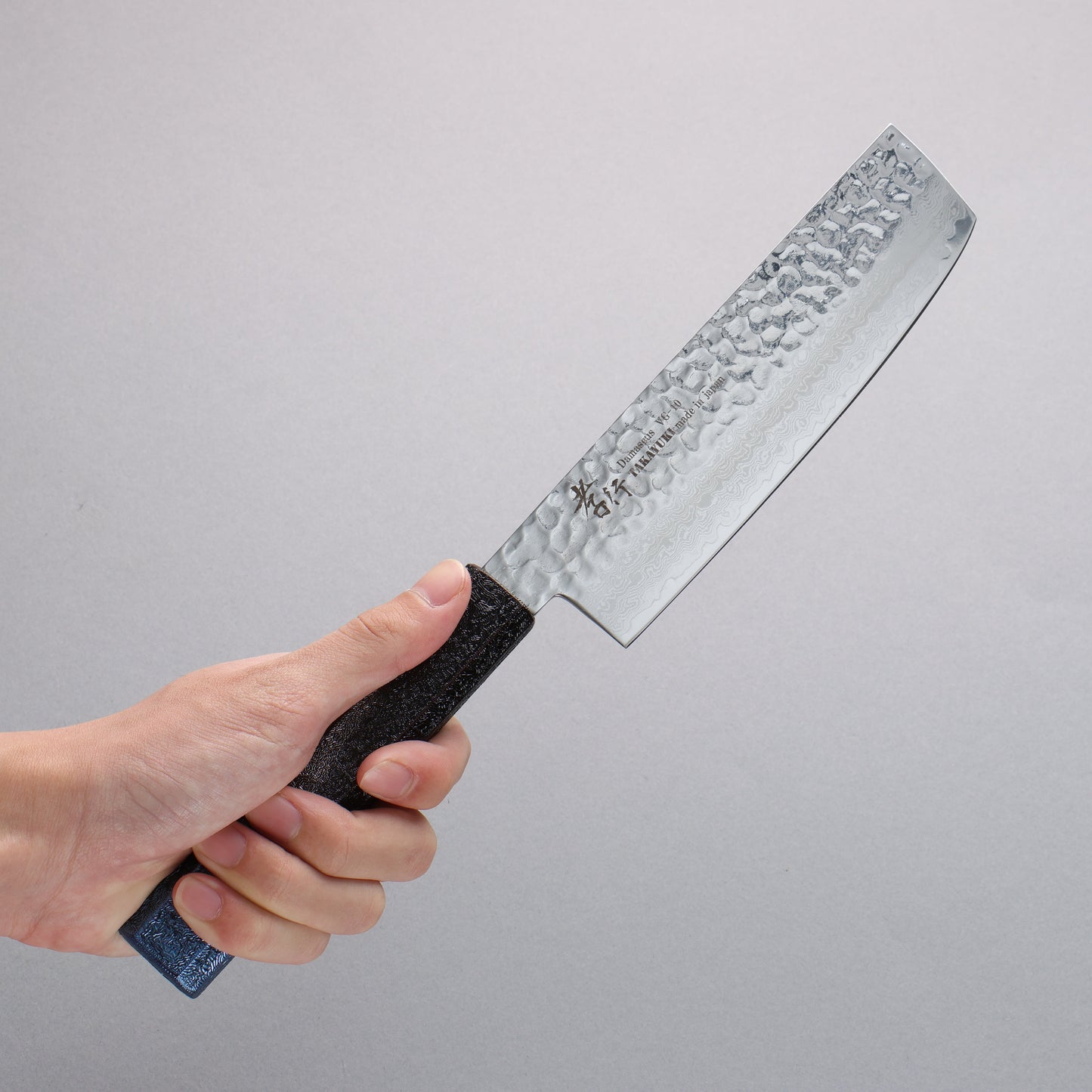 堺 孝行 琳凰 VG10 33層 ダマスカス 菜切包丁 和包丁 160mm 青漆塗り柄 - 清助刃物