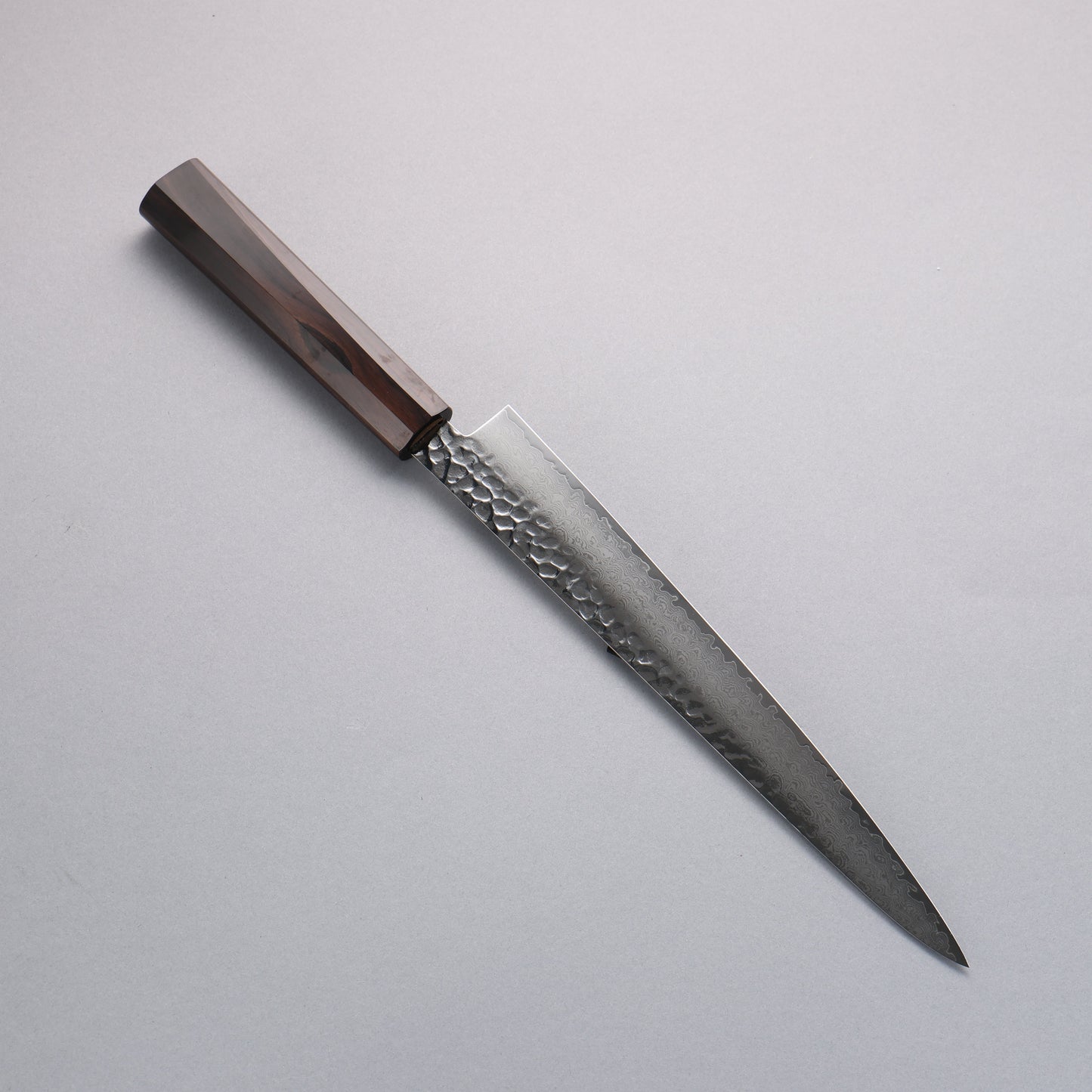 堺 孝行 VG10 33層 ダマスカス 筋引包丁 240mm 黒檀 (6角ティアドロップ)柄 - 清助刃物