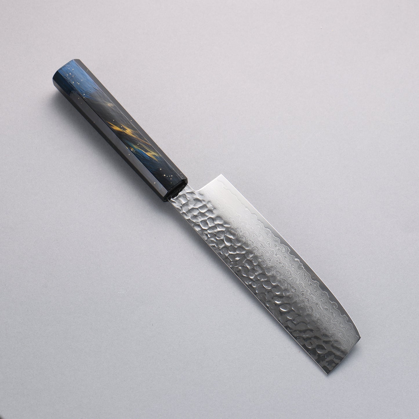 堺 孝行 V金10号 33層ダマスカス 菜切包丁 160mm 樫の木漆塗り(彩宇)柄 - 清助刃物