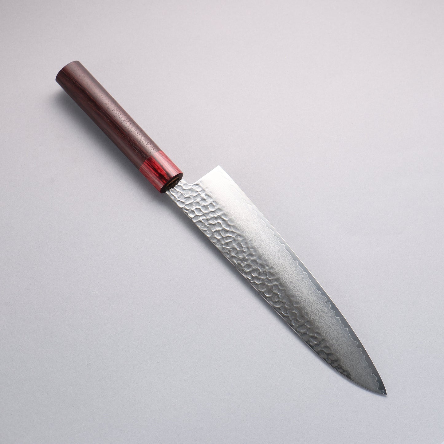 堺 孝行 V金10号 33層ダマスカス 牛刀包丁 240mm 紫檀 (口輪:赤合板)柄 - 清助刃物