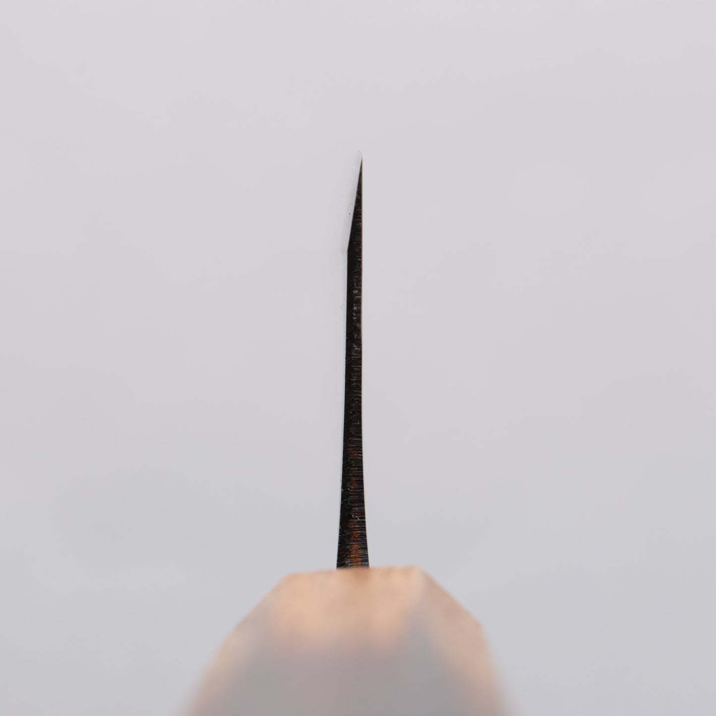 中新田 白ニ鋼 磨き仕上げ 三徳包丁 180mm 樫焼柄 - 清助刃物