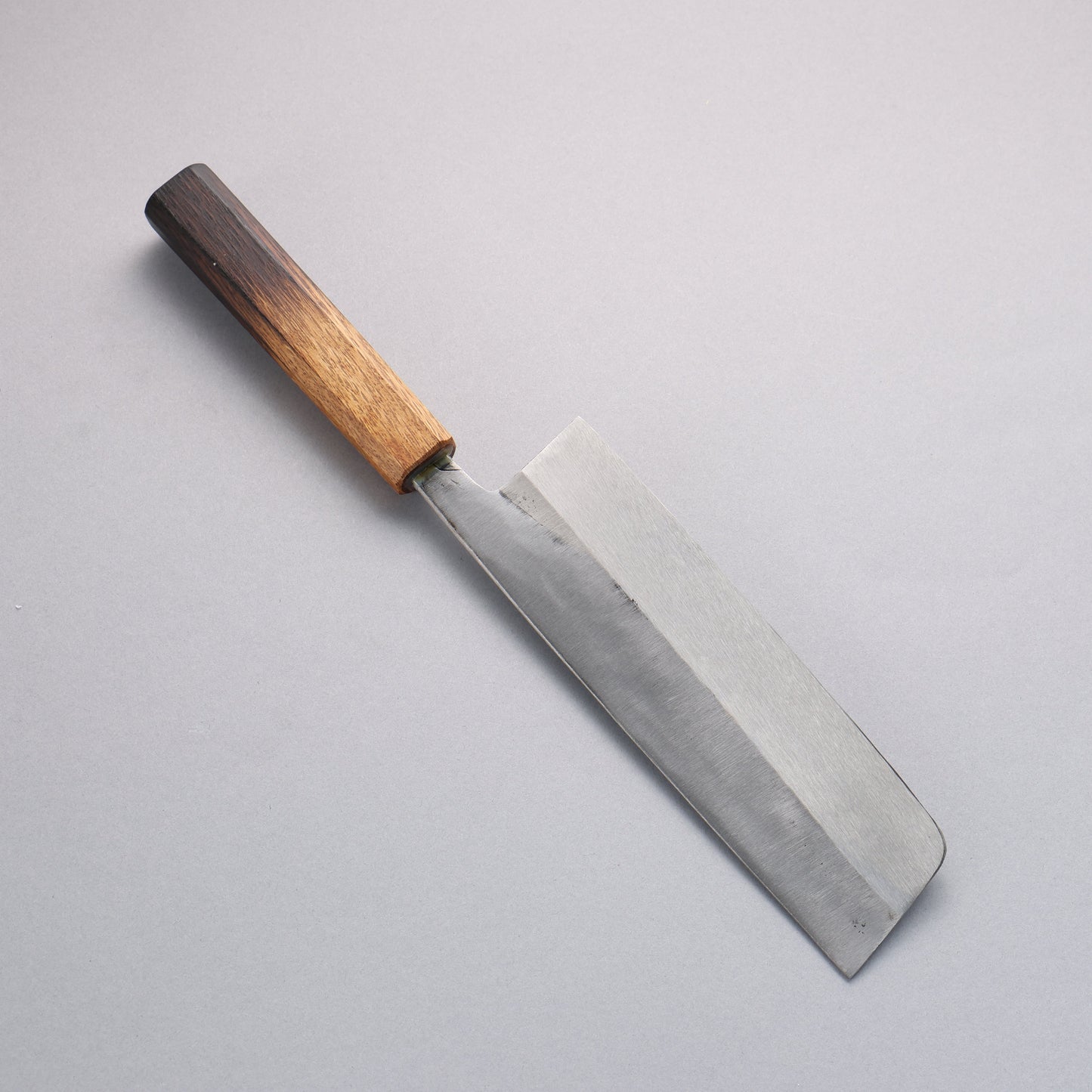 中新田 白ニ鋼 黒仕上げ 菜切包丁 165mm 樫柄 - 清助刃物