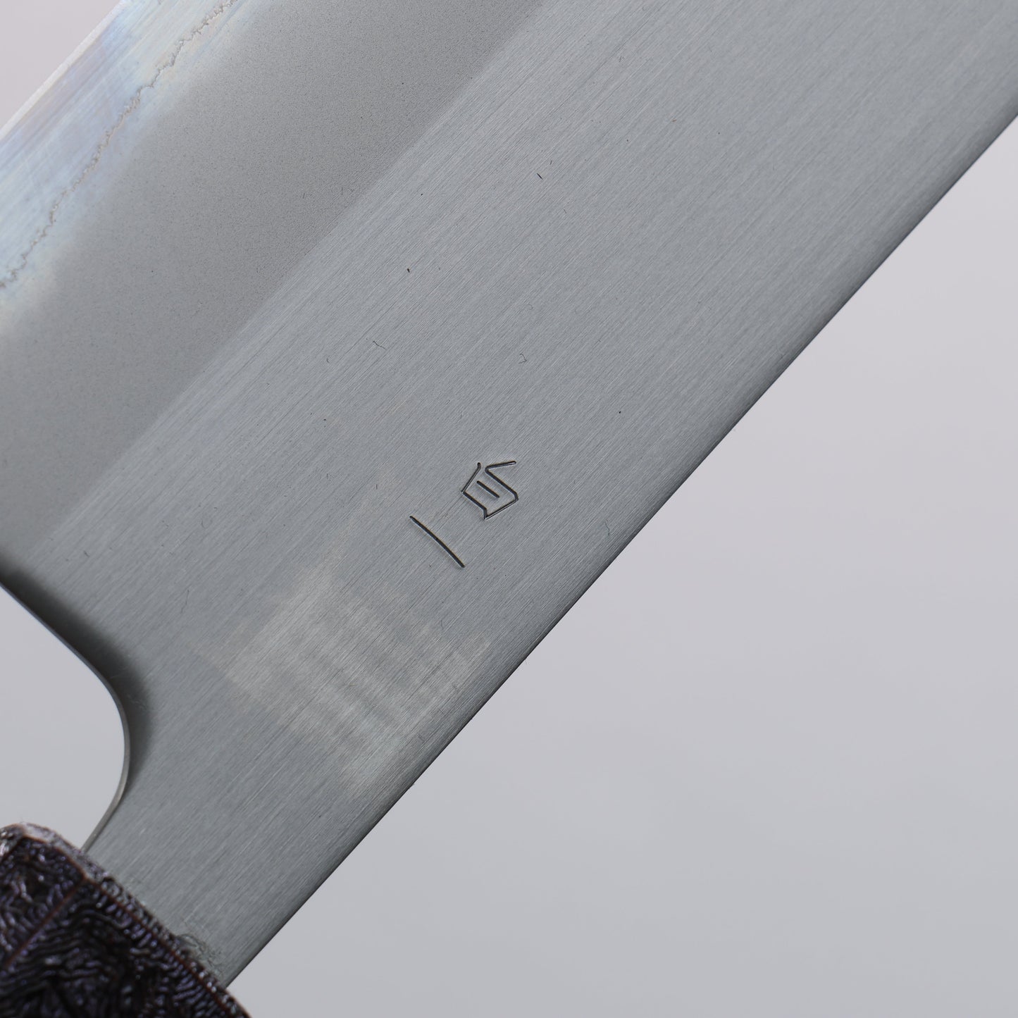 清助 白一鋼 磨き仕上げ 菜切包丁 165mm 樫木紫漆塗り柄 - 清助刃物