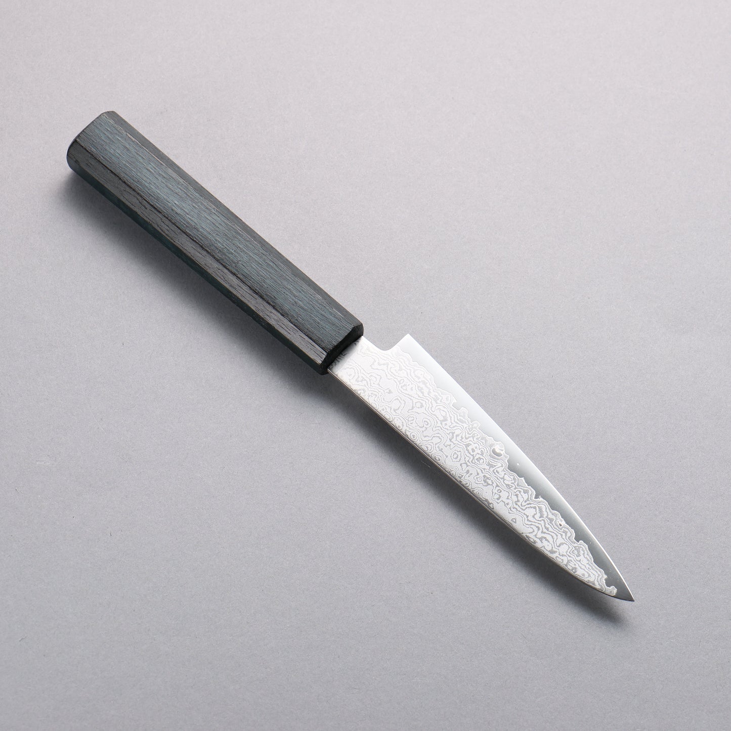 清助 V金10号 ダマスカス ペティーナイフ 120mm 樫 (藍染め)柄 - 清助刃物