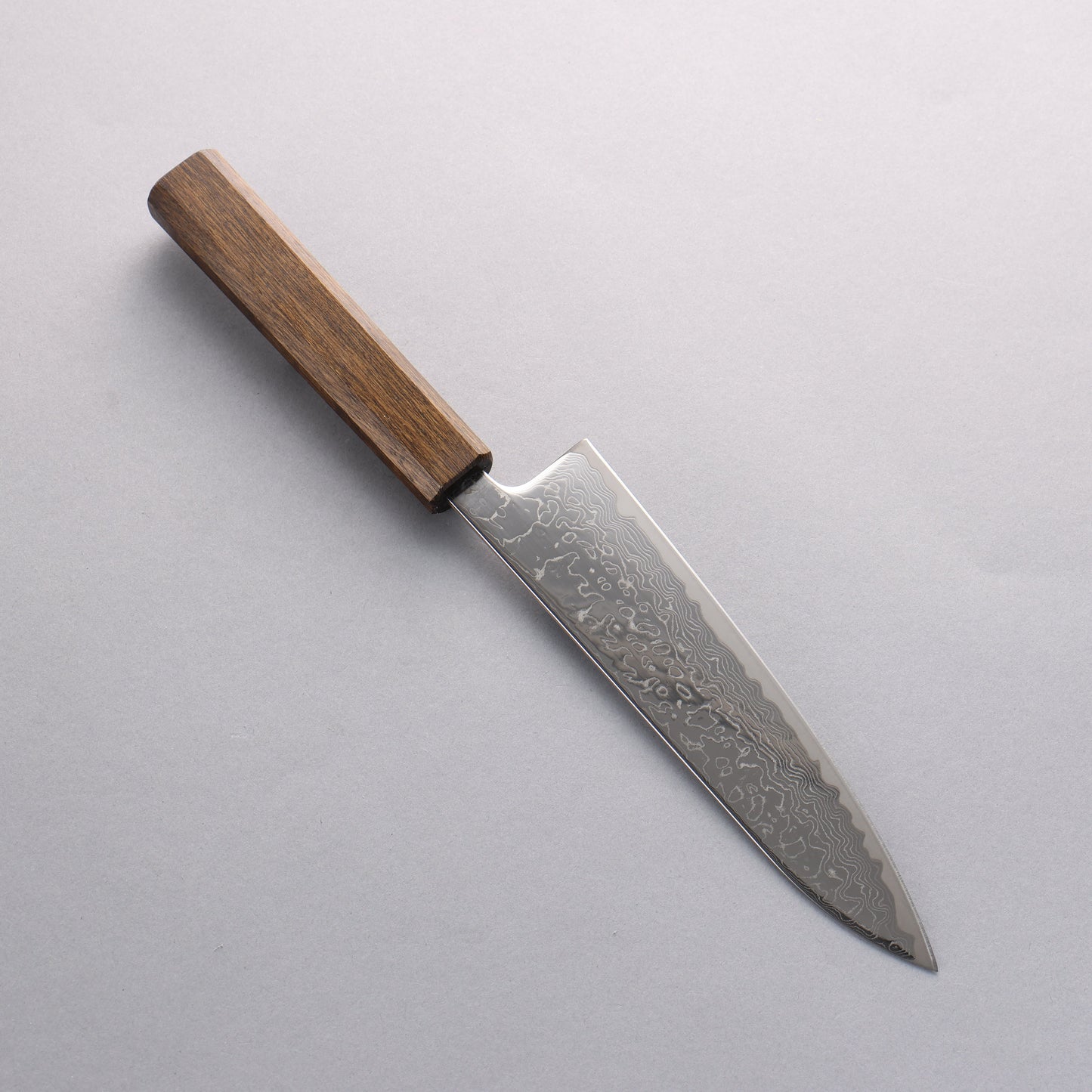 清助 V金10号 鏡面仕上げ ダマスカス 牛刀包丁 180mm 樫柄 - 清助刃物