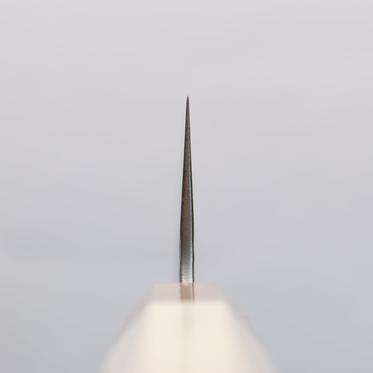 清助 雲 白一鋼 鎚目 牛刀包丁 180mm 朴柄 - 清助刃物