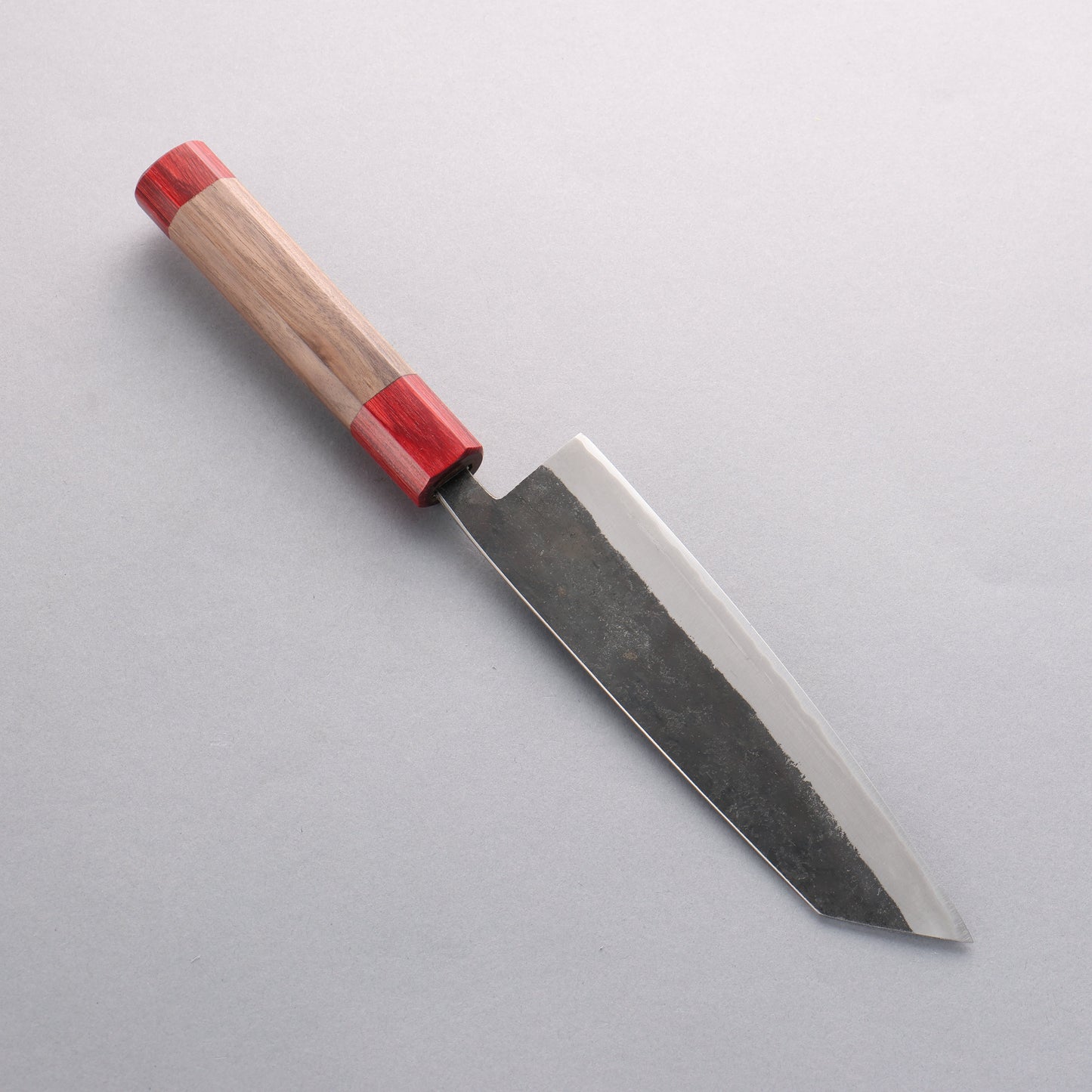 清助 胡桃 青紙 黒打 文化包丁 180mm ウォルナット (両側赤口輪)柄 - 清助刃物